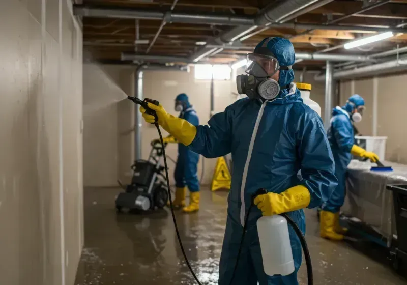 Basement Sanitization and Antimicrobial Treatment process in Moscow, PA